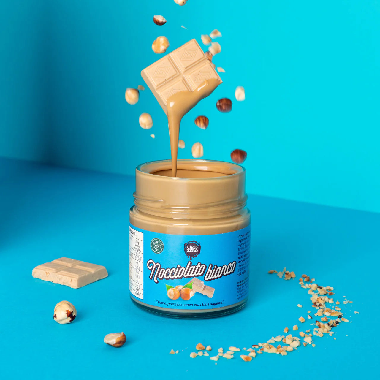 Crema proteica nocciolato bianco 42% senza zuccheri aggiunti - 200gr