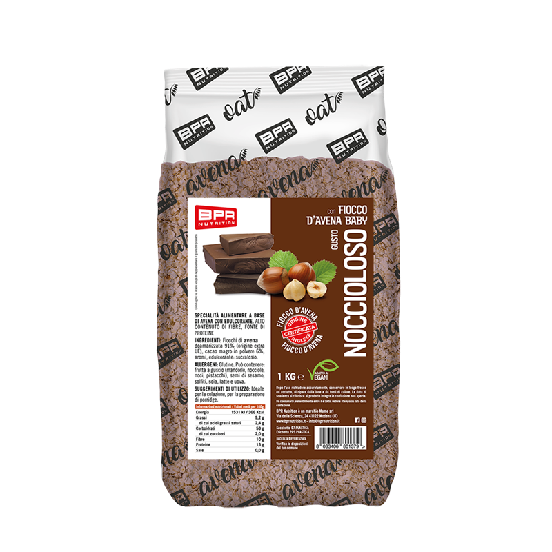 PORRIDGE OAT FLAKES NOCCIOLOSO 1 KG
