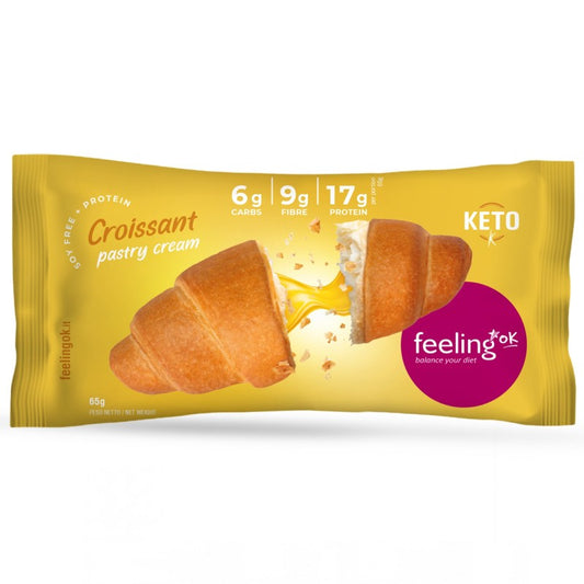 Croissant ripieno di crema pasticcera +protein