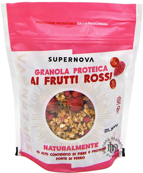 Granola Proteica senza glutine FRUTTI ROSSI