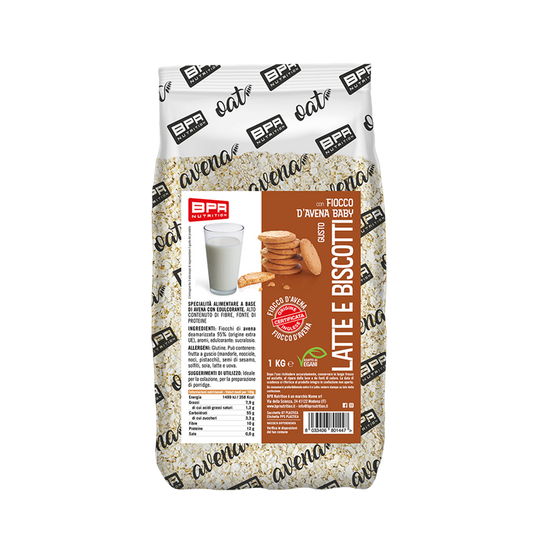 PORRIDGE OAT FLAKES LATTE E BISCOTTI 1 KG