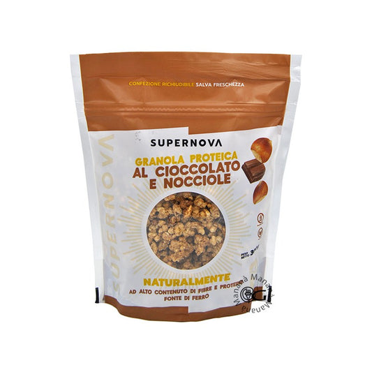 Granola Proteica senza glutine CIOCCOLATO E NOCCIOLE
