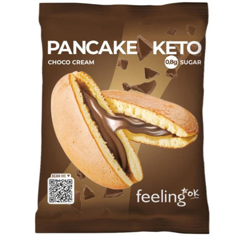 FEELING OK PANCAKE KETO RIPIENO CREMA AL CACAO 50 GRAMMI