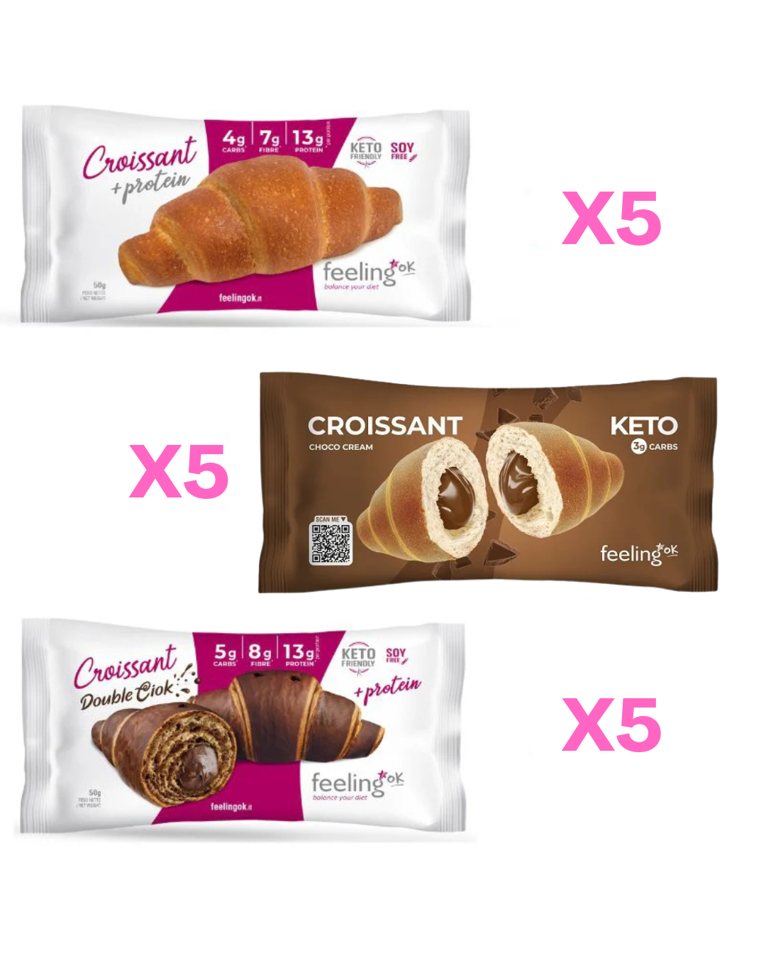 Kit Dieta Chetogenica - 15 Giorni con Croissant Low Carb